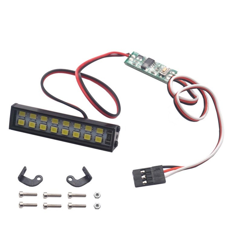 Share Goo ShareGoo 16LEDs RC Crawler Car LED Light Bar Roof Lamp Simulation Spotlight Kit 5-8.4V Compatible with Traxxas TRX-4 Trx4 Axial SCX10 90046 RC4WD D90 CC01 RC Car Crawler Truck - Image 1